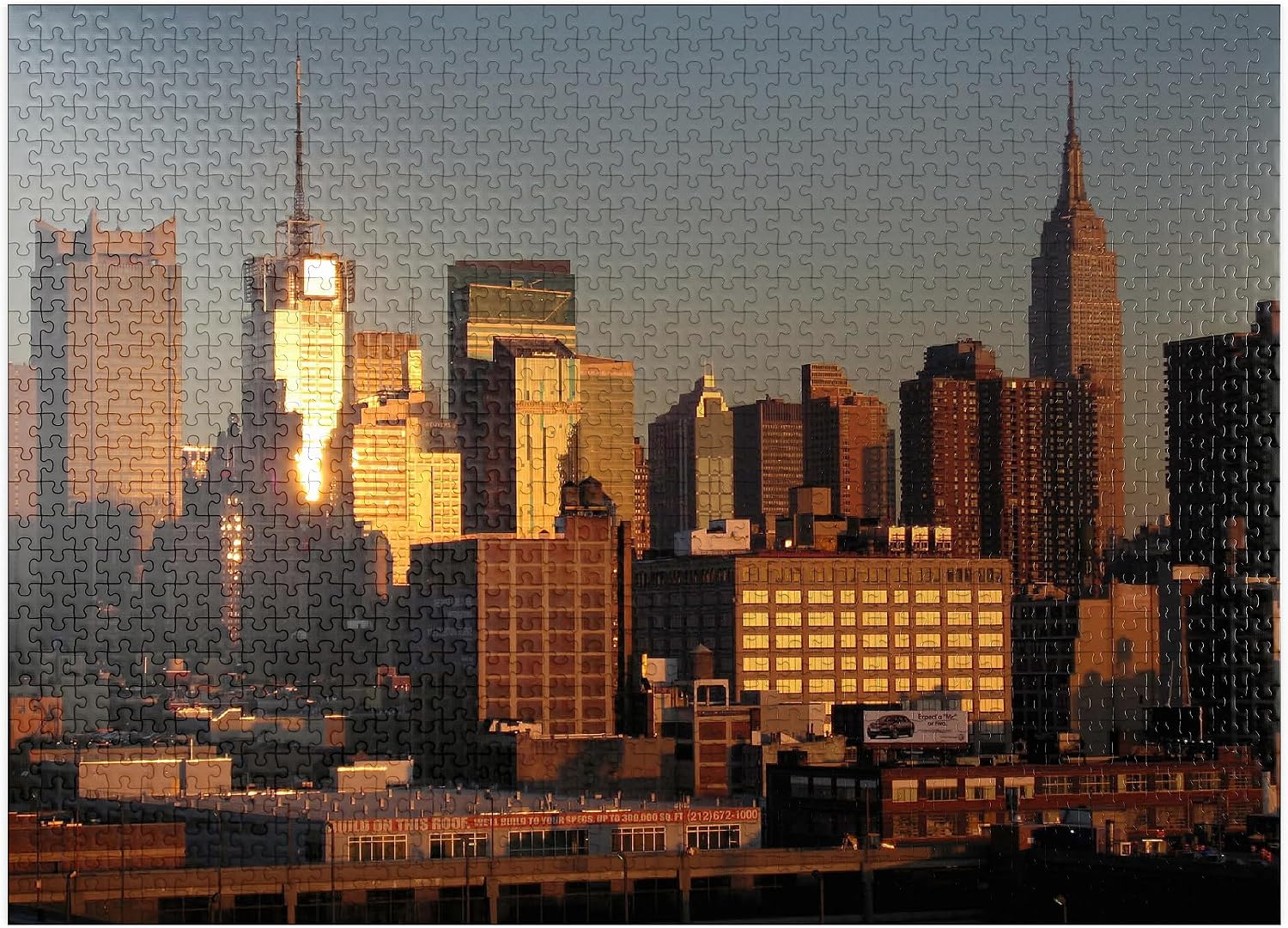 MyPuzzle View Over Hudson On Manhattan, New York City, New York, USA - Premium 500 Piece Jigsaw Puzzle for Adults