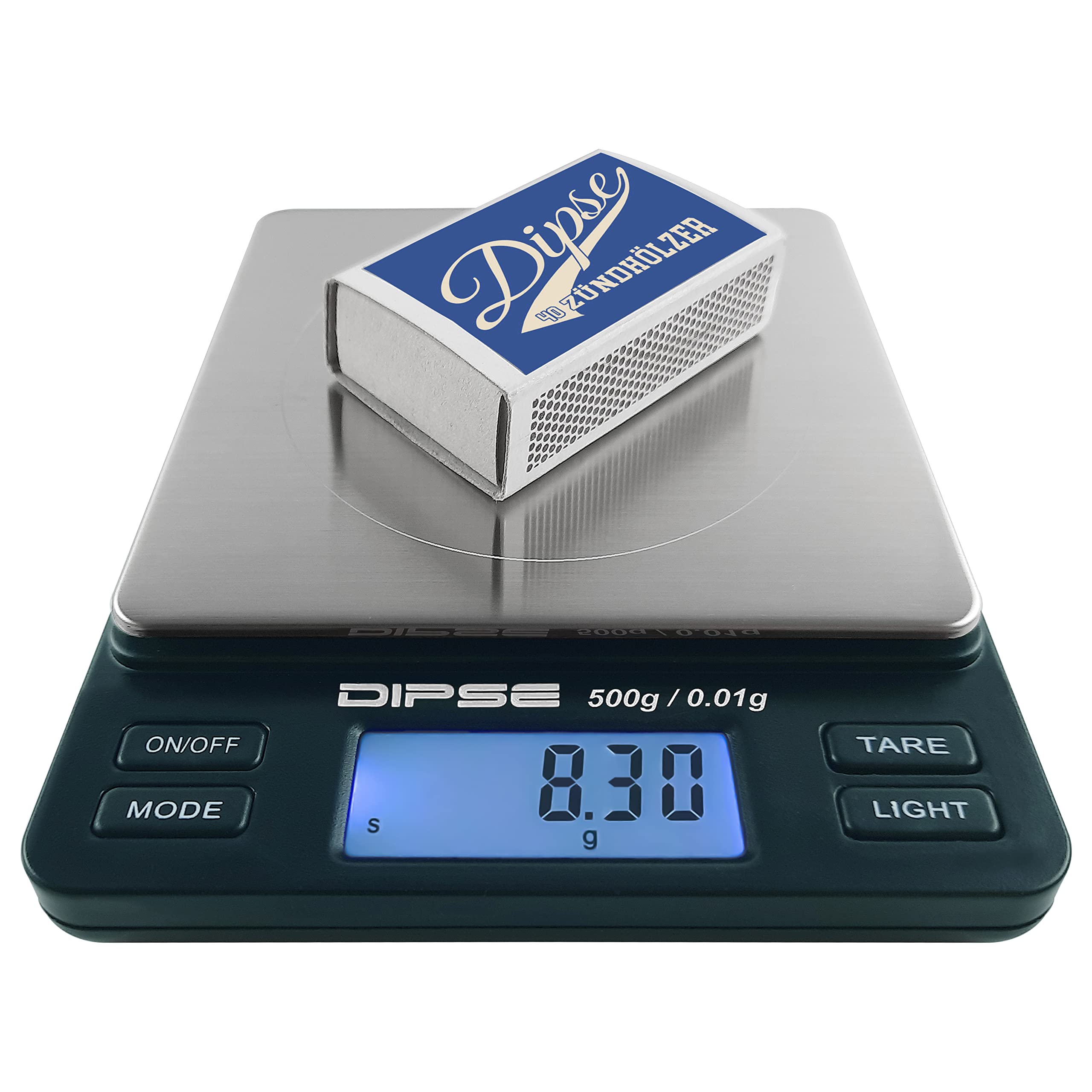 (500 g x 0,01 g) - Digital Scales TP Series, Accurate High-Precision Pocket Scales, Gold Scales with Extra-Large Weighing Surface, 500 g x 0,01 g