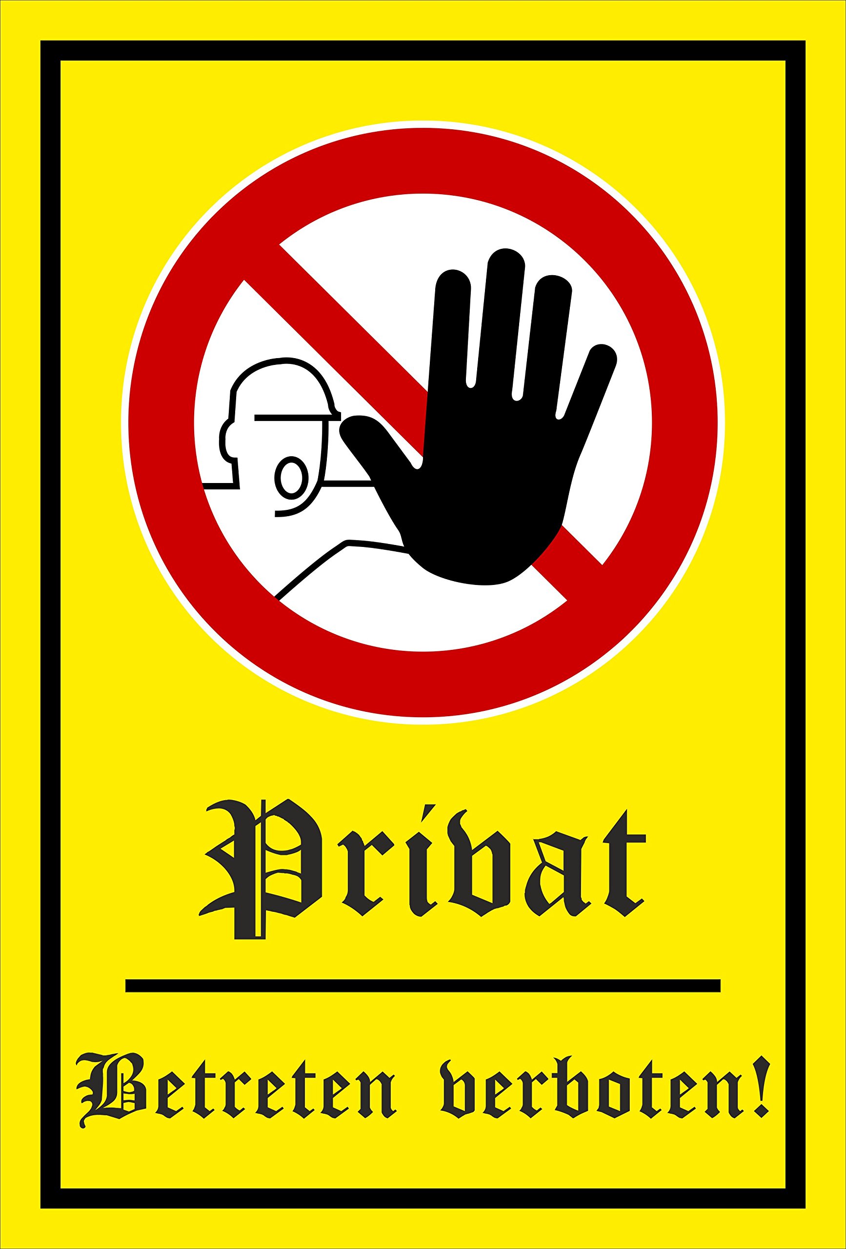 Graz Design Autocollant Humoristique Avec Inscription En Allemand "Eintritt Verboten U2013 Eintritt Für Unbefugte Verboß" DIN ISO 7010 / ASR A1.3 - S00356-019-C - 20 Modèles Disponibles