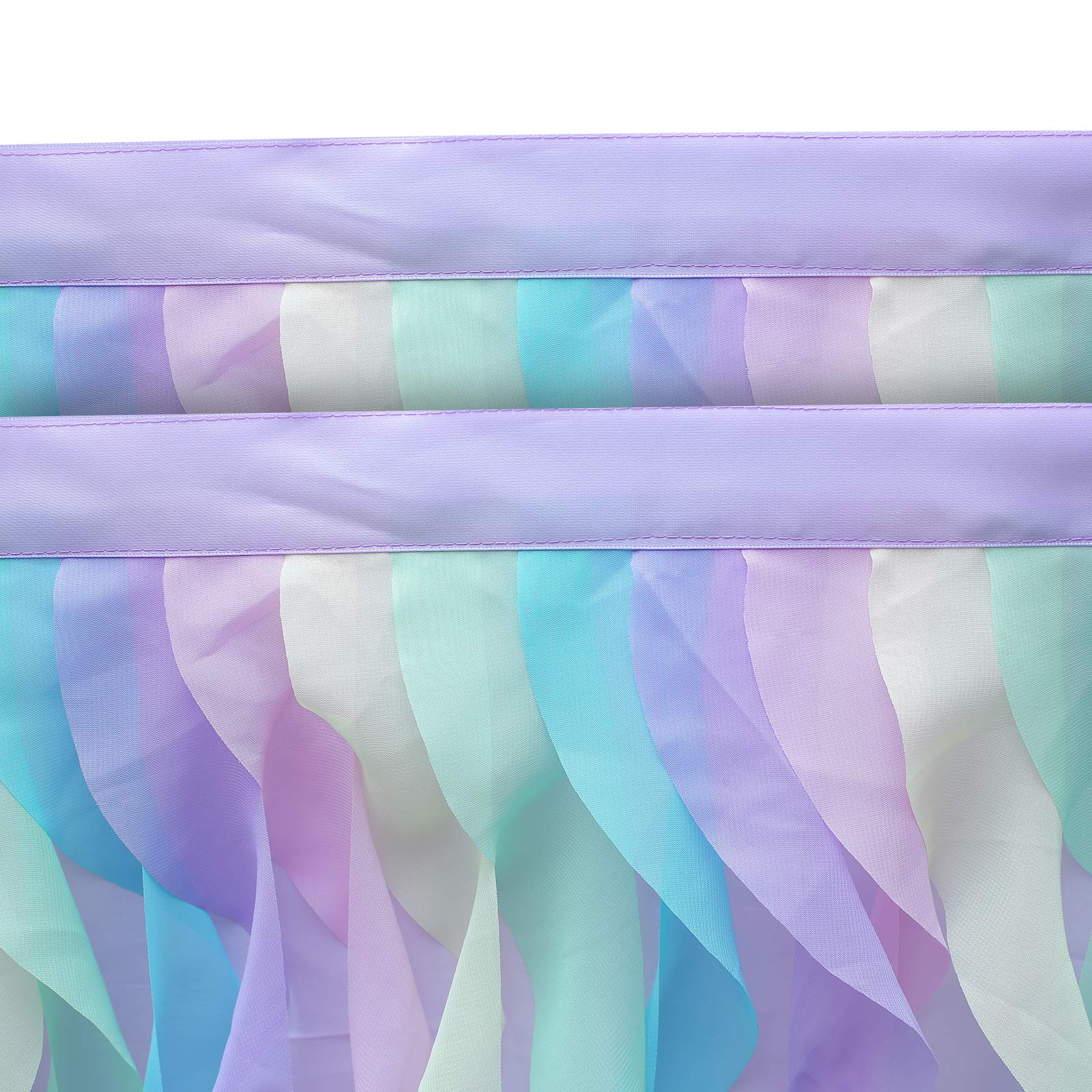 rismart Multistrato Tulle Gonna da tavolo, Tutu Gonne per Tavolo Compleanno Feste Arcobaleno,77 H x L 275 cm