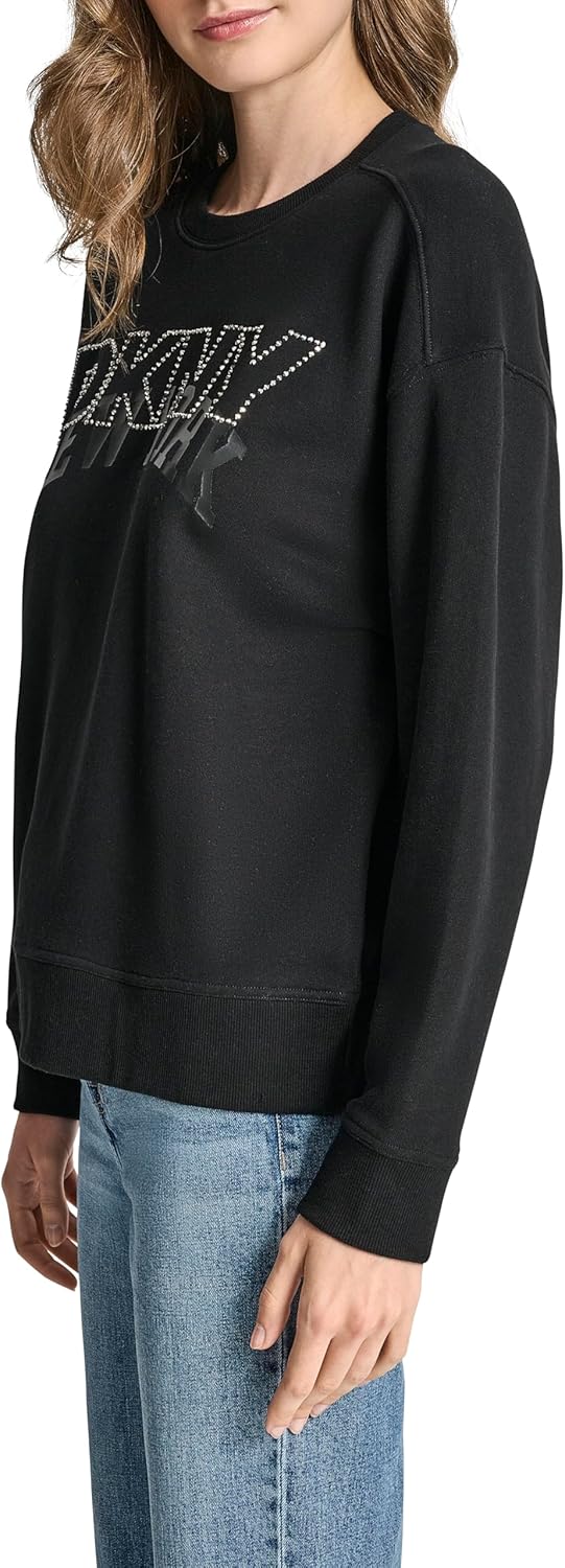 DKNY Women's Long Sleeve Crew Neck Sweatshirt - Image 3