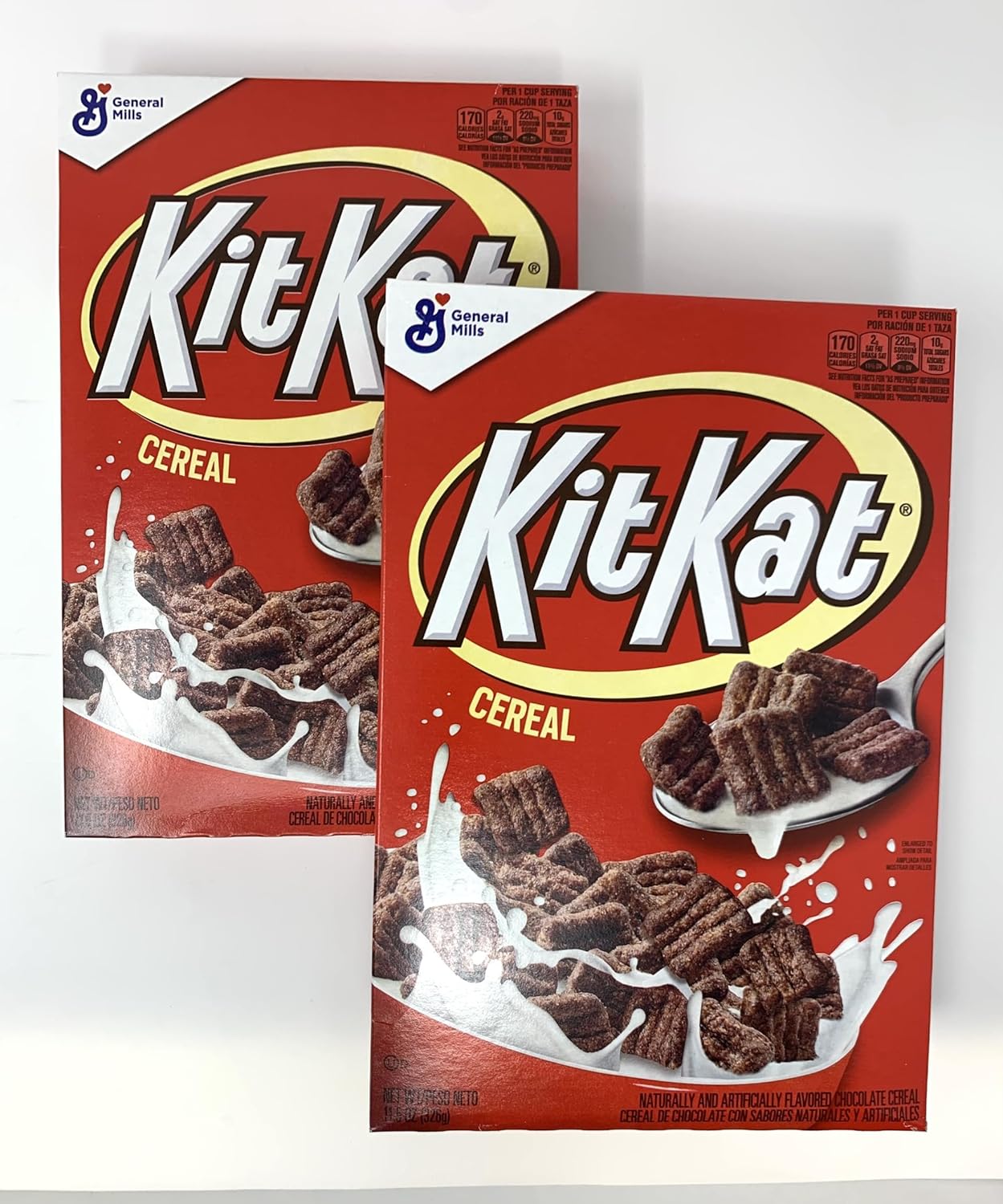 General Mills Kit Kat Cereales con sabor a chocolate (paquete de 2