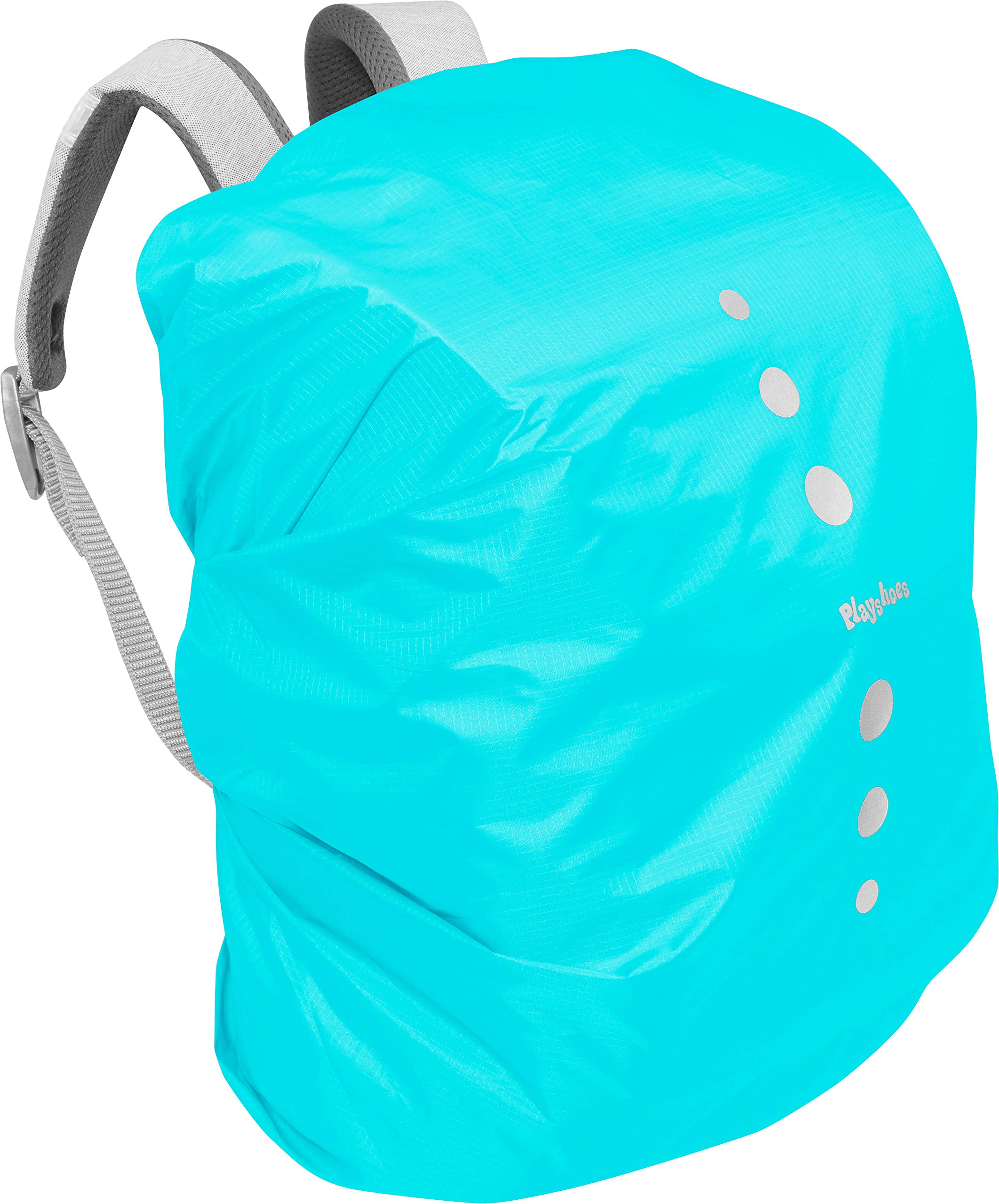 Playshoes Unisex Children's Rain Cover for Backpack Rain Cover (Pack of 1), turquoise, S, Rain cover for backpack