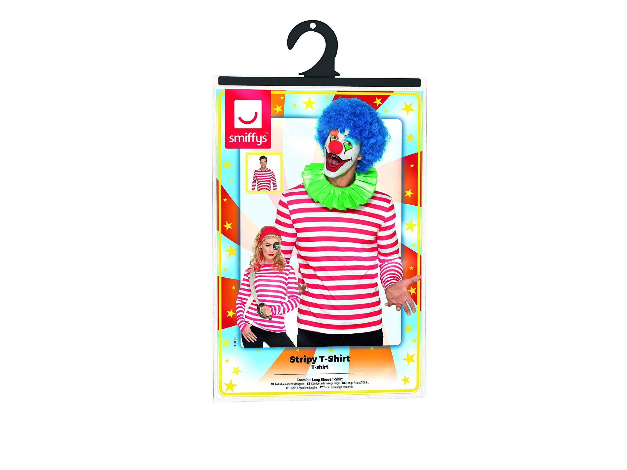Stripy T-Shirt Red With Long Sleeve (M)
