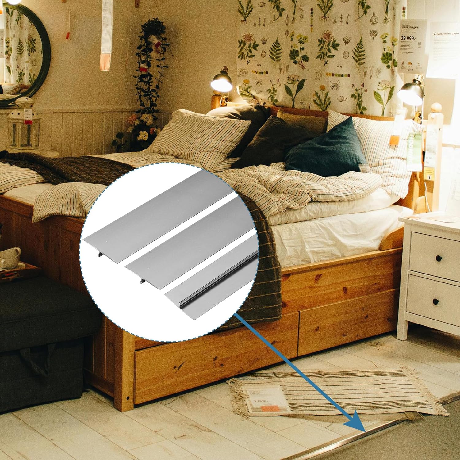 uxcell 3 Pcs Aluminum T Molding Floor Transition Strip, 1.6"x3 Ft Moulding Transition Strip for Doorway, Laminate Flooring, Joining Flooring Gaps of Laminate Planks Tile, Grey