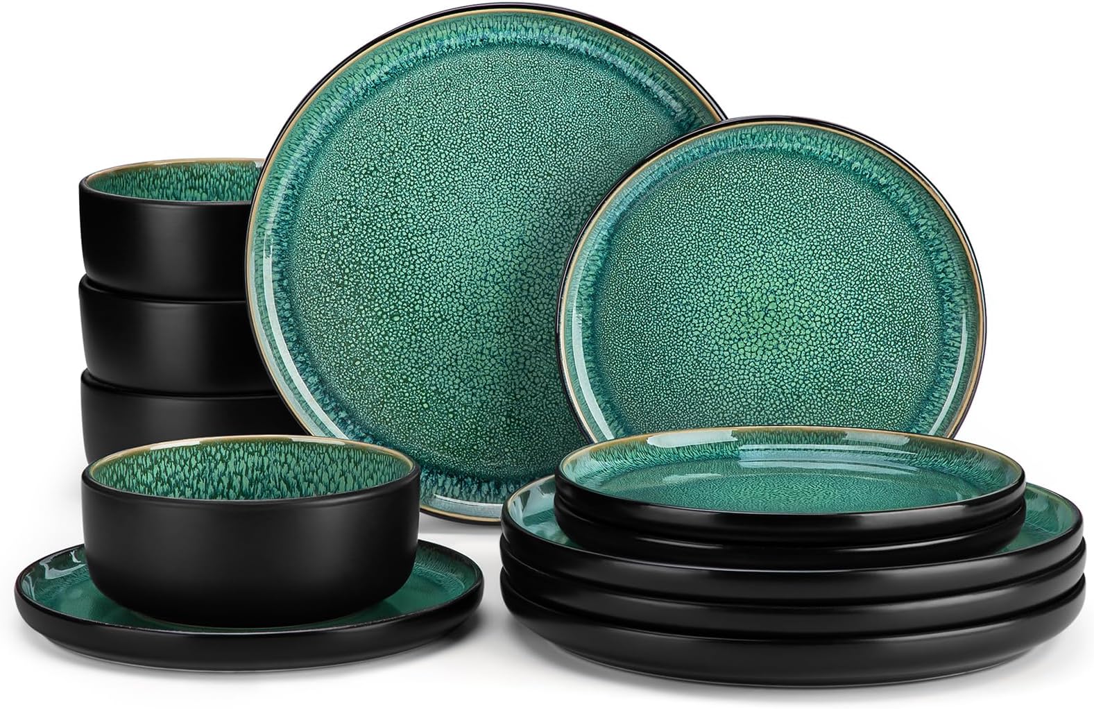 Amazon.com | vancasso Bubble Plates and Bowls Sets - 12 Piece ...