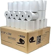 (55 GSM Solid Tube Core) DropShip 3 1 8 x 230 thermal paper (50 Rolls - 1 Case) bpa free - thermal printer paper ct-s801 - BuyRegisterRolls
