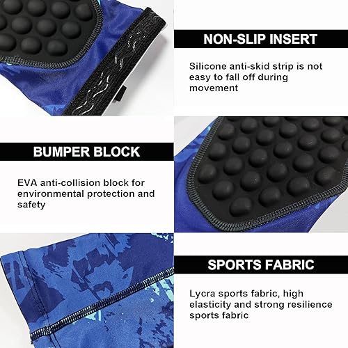 Miniatura 8 de Rodilleras de baloncesto para adultos, manga de compresión para piernas, para baloncesto, voleibol, patineta o ciclismo (L, negro)