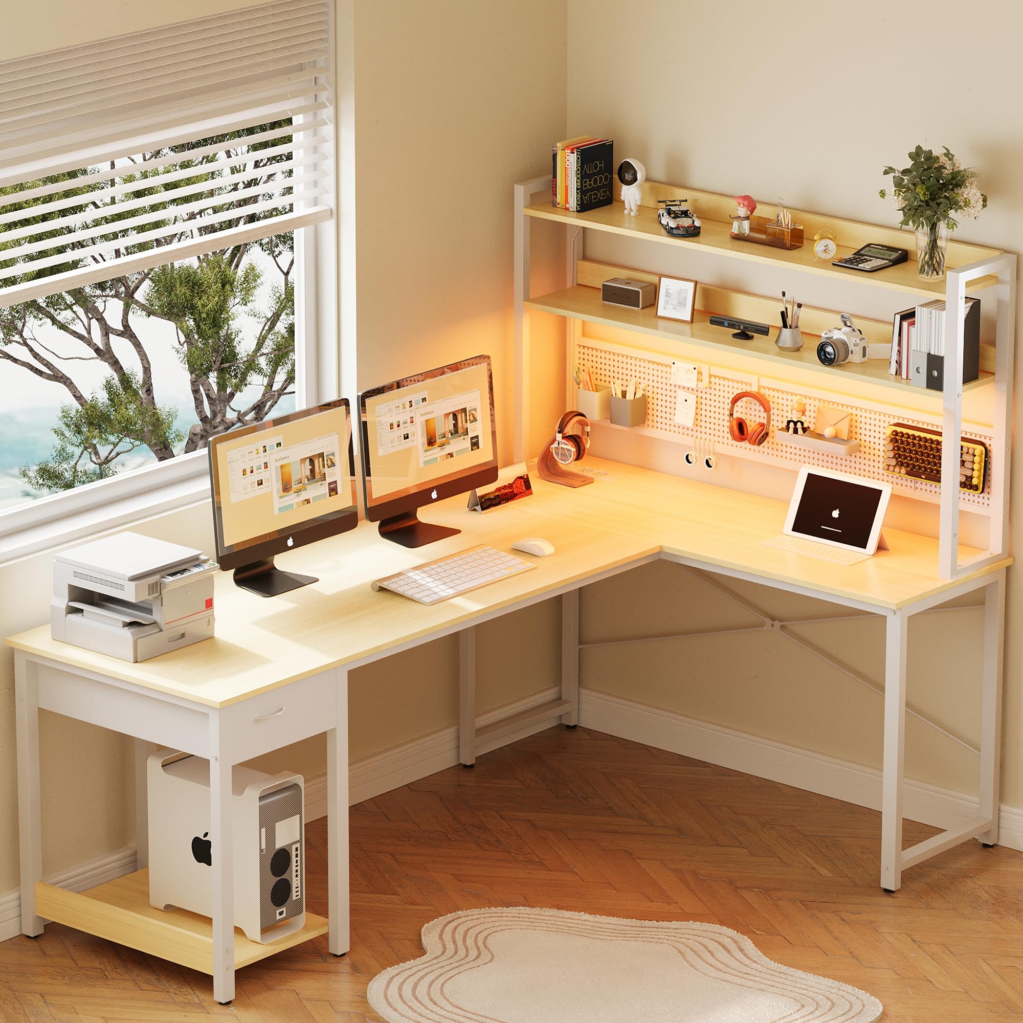 youdenova bureau gaming d'angle panneau