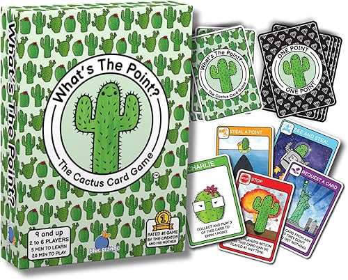 What's The Point? The Cactus Card Game - Un juego divertido y estratégico para familias, perfecto para la noche de juego familiar, fácil de