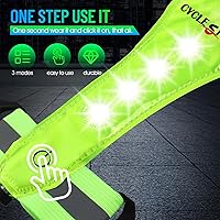 Vista 6 de CYCLESPEED Led Reflective Vest Running Gear, Light Up Vest for Night Walking, High Visibility USB Rechargeable Adjustable Running Lights for Runners
