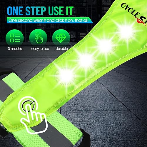 Miniatura 6 de CYCLESPEED Led Reflective Vest Running Gear, Light Up Vest for Night Walking, High Visibility USB Rechargeable Adjustable Running Lights for Runners