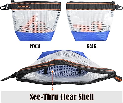 Miniatura 2 de WELKINLAND Organizador de bolsa de herramientas transparente de 10 pulgadas - 4 bolsas de herramientas con cremallera