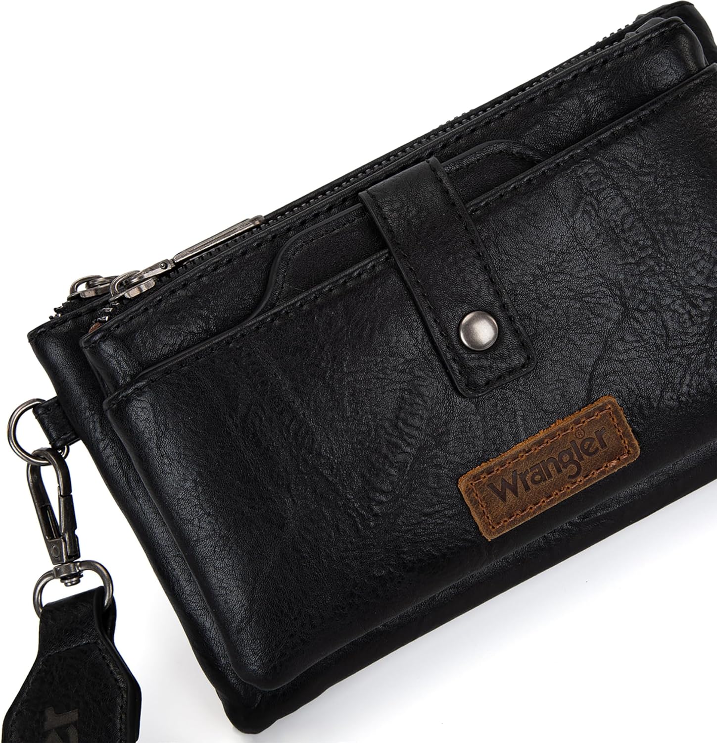 Wrangler Crossbody Wallet Purses Multi-function Card Holder Small Purse with Double Zipper - Image 4