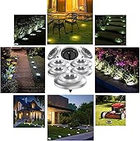 Vista 6 de Luces solares para exteriores, paquete de 12 luces solares de jardín para camino, patio, cubierta, césped, patio, pasarela, entrada de vehículos