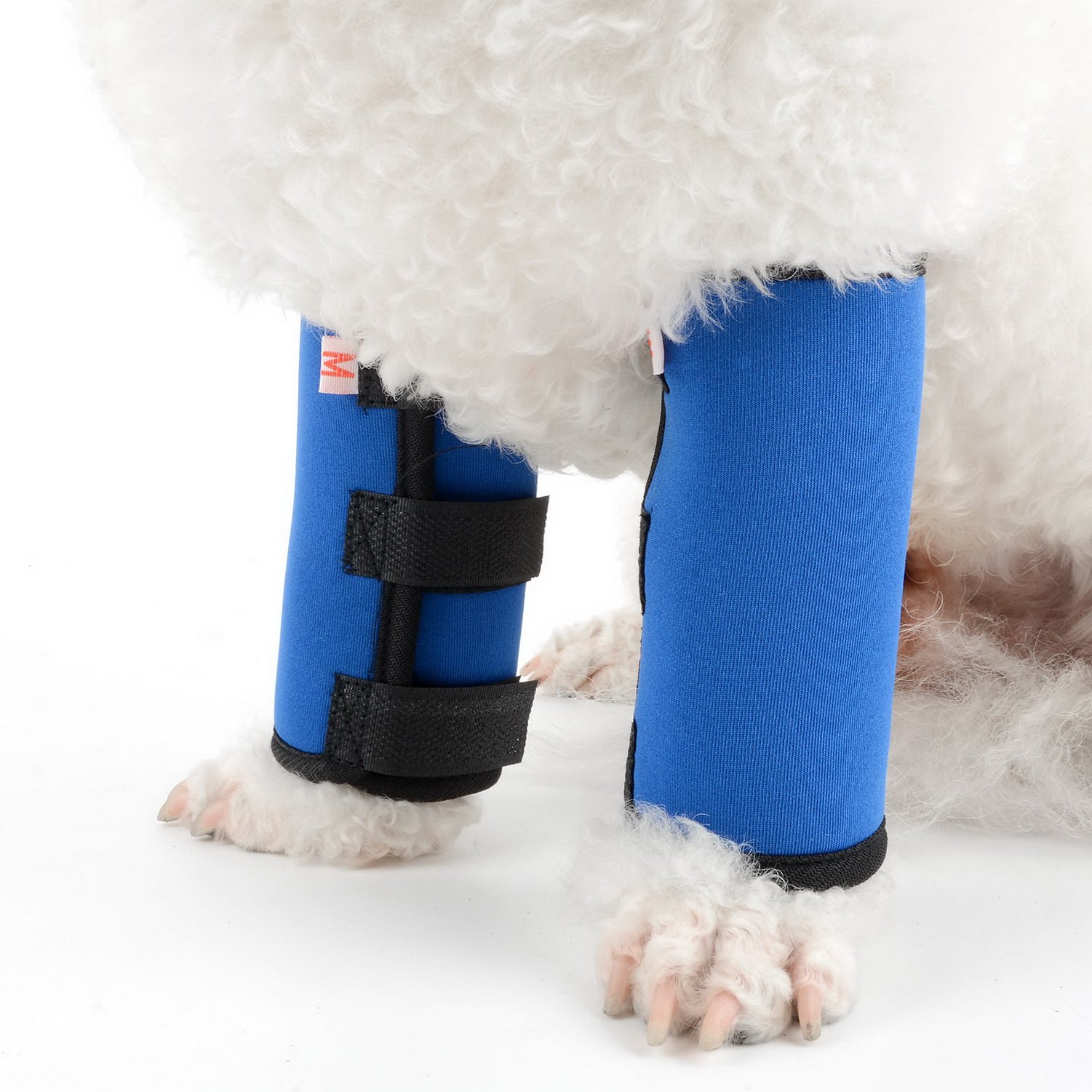 Zunea Dog Canine Front Leg Wrap Protective Brace 2Pack Pet Paw Compression Sleeve Protector Adjustable Wrist Support for Wound Injury Sprain Healing, Loss of Stability Caused by Arthritis - (Blue, L) — image 1