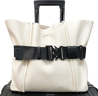 SOWPOPY Travel Belt for Luggage, Add a Bag Luggage Straps Suitcase Travel Belt for Luggage Over Handle, Bag Bungee Luggage Straps for Carry On Bag, Airport Travel Accessories（Black）