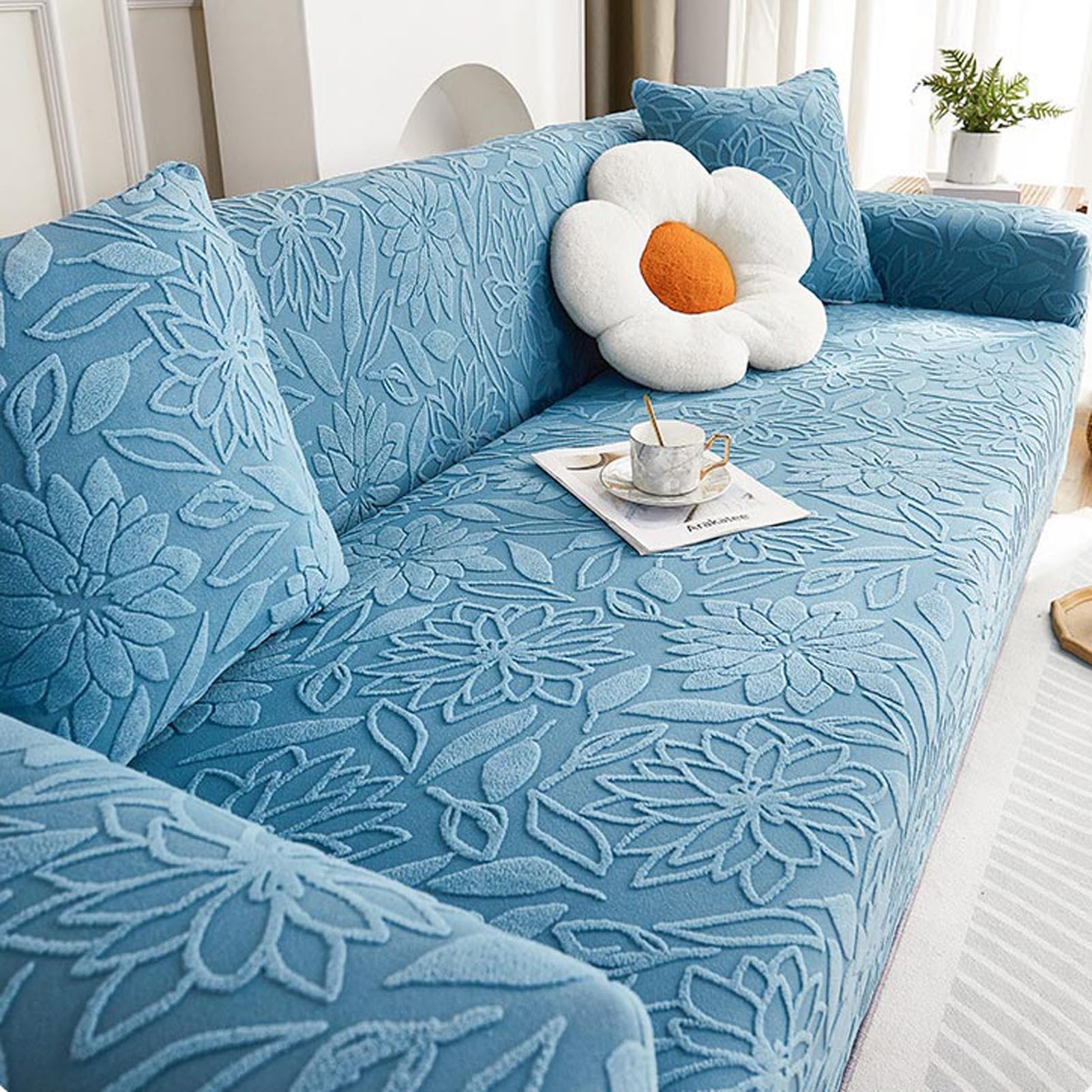Housse canapé extensible idéale pour un salon chaleureux et familial