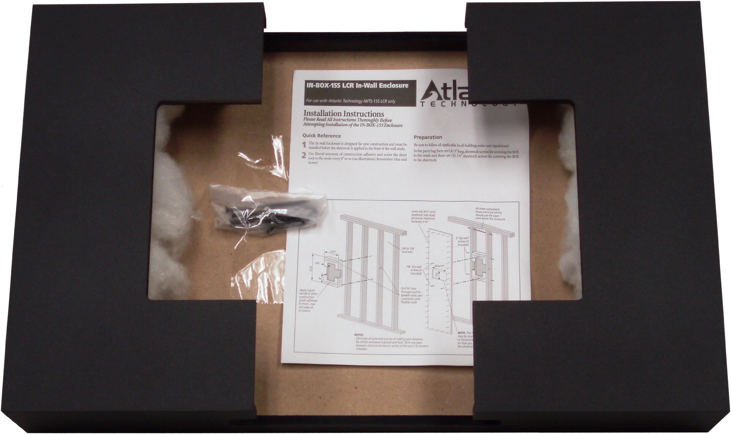 Atlantic Technology IN-BOX-155 Optional Back Box for IWTS-155LCR-S (Single)