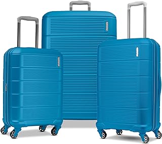 American Tourister Stratum 2.0 Expandable Hardside Luggage with Spinner Wheels, Adriatic Sea, 3-Piece Set (20/24/28)