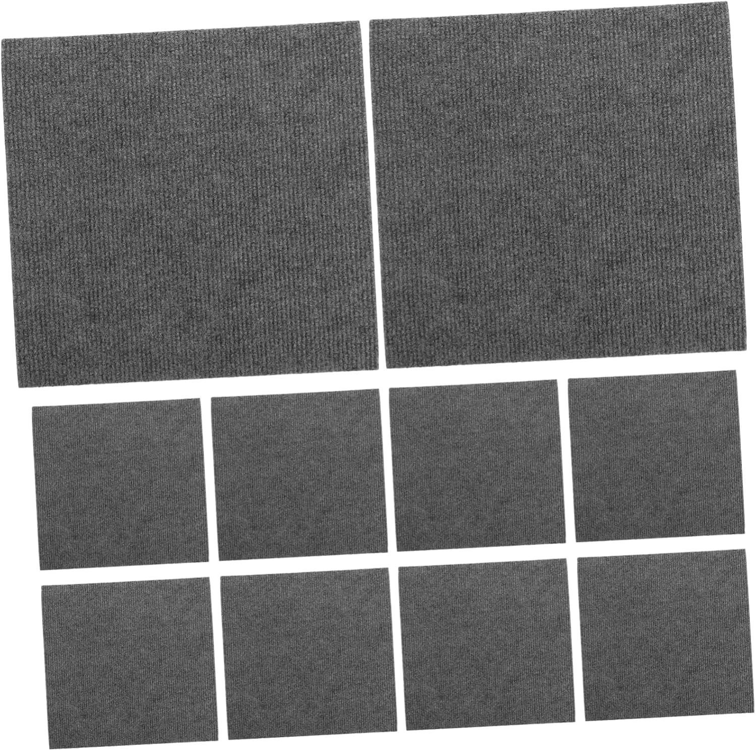 10pcs Self-Adhesive - Carpet Tiles Reusable Floor Squares for Easy Installation Living Room Bedroom Dorm Room Water-Resistant and Comfortable Flooring