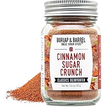 Burlap & Barrel Cinnamon Sugar Crunch Royal Cinnamon, Cardamom & Turbinado Sugar Blend for Toast, Oatmeal, Baking & Desserts As seen on Shark Tank 3oz Glass Jar
