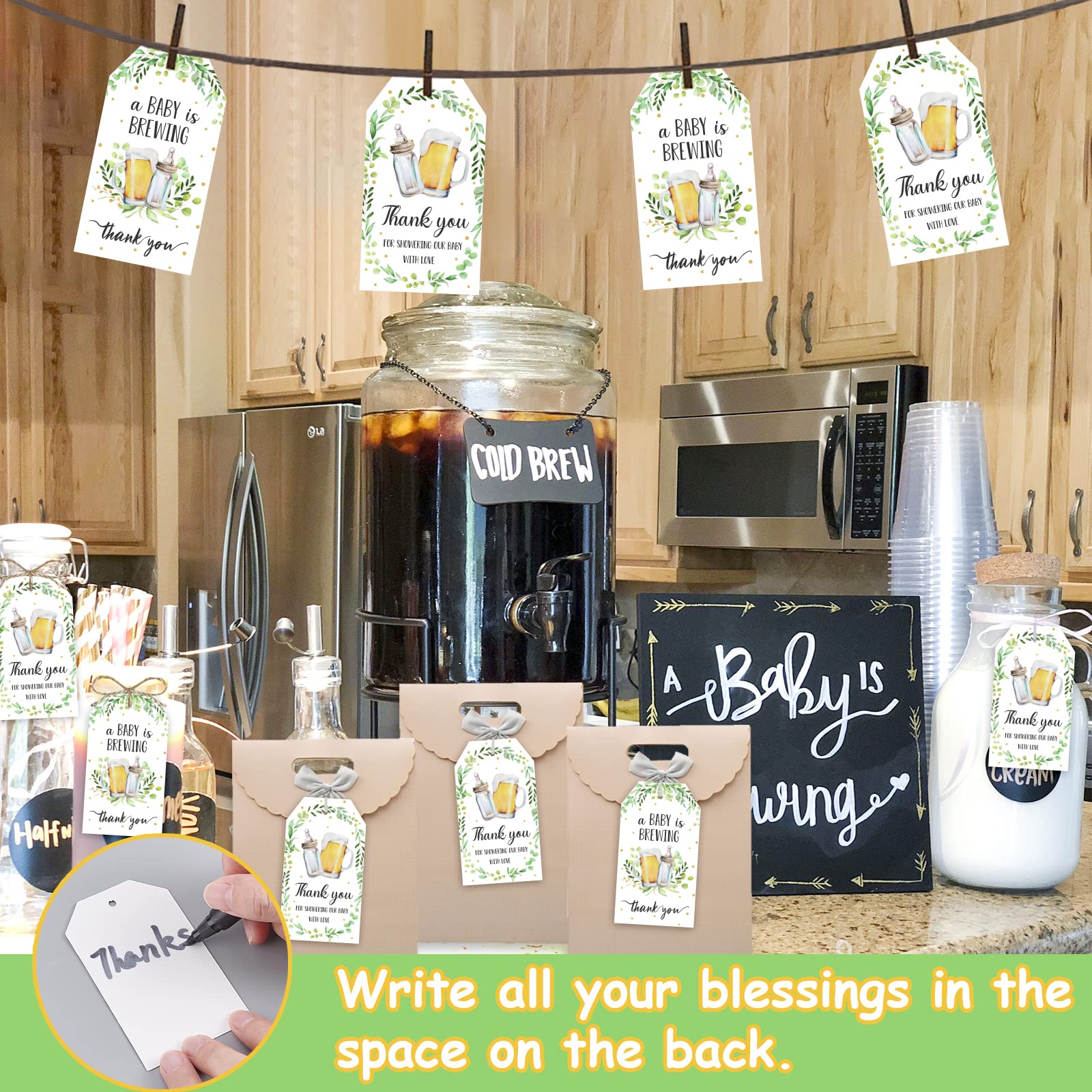 Diaper Party Decorations For Men Kreatwow Beer \u0026 Diaper Baby Shower  Decorations - 24Pcs A Baby Is Brewing Centerpiece Sticks Baby Brewing Theme, image size:1600x1600