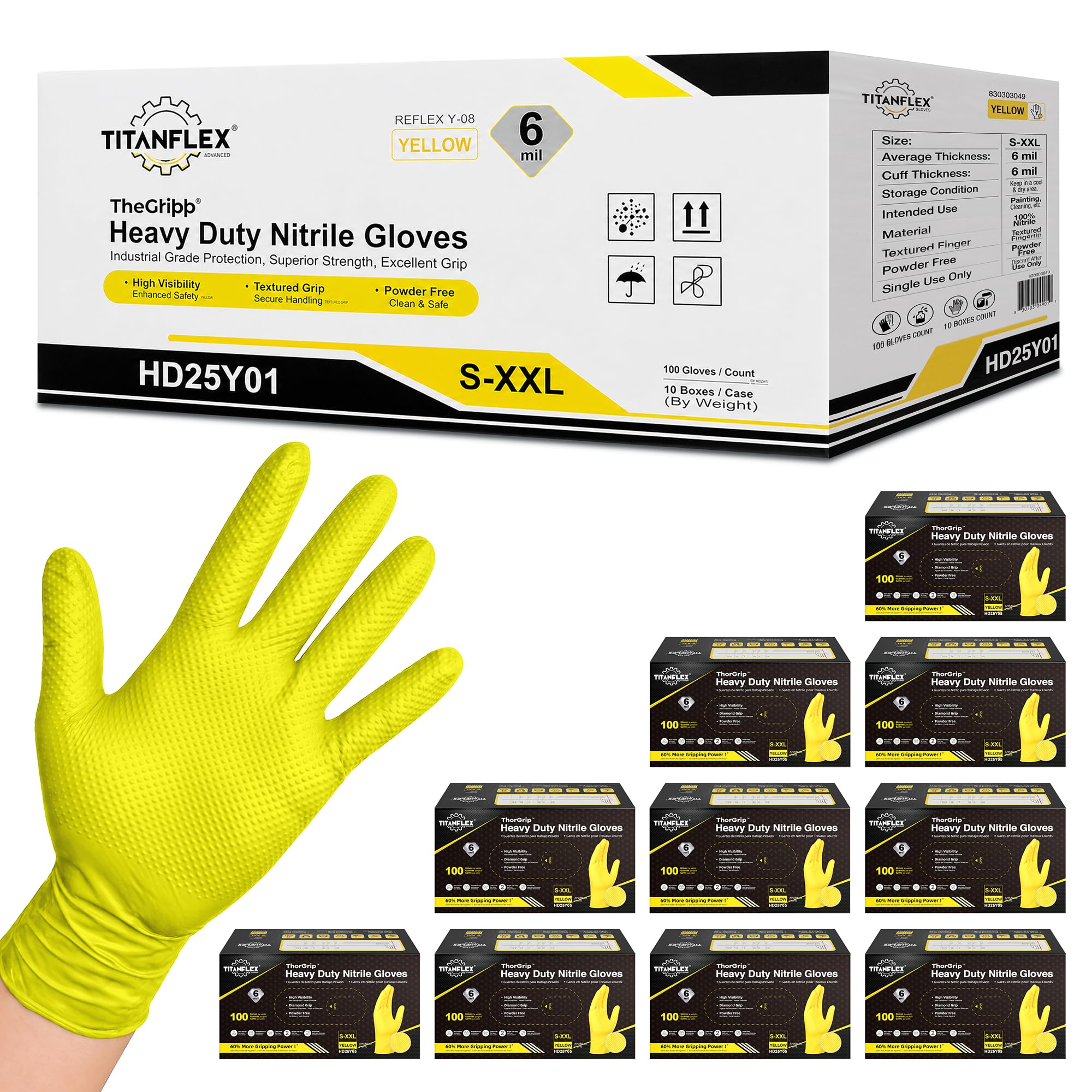 TitanFlex Heavy Duty Nitrile Gloves