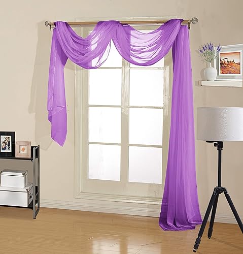 Miniatura 18 de Decotex - Bufanda de gasa transparente de calidad premium para diseños de hogar y eventos