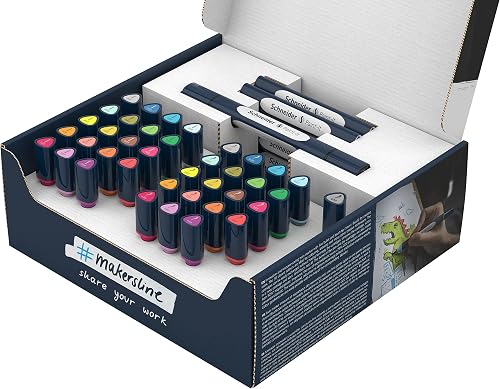 Schneider Twinmarker Paint-It Pen and Brush 50-Piece Set