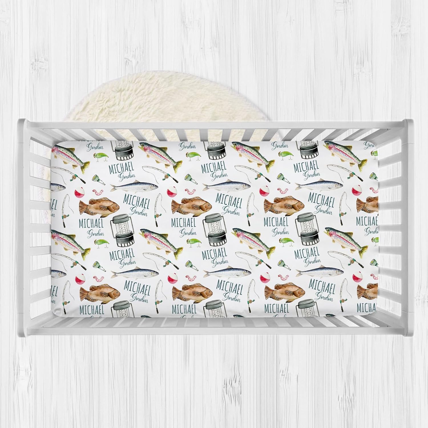 Personalized Baby Crib Sheets for Boys Girls, Custom Fitted