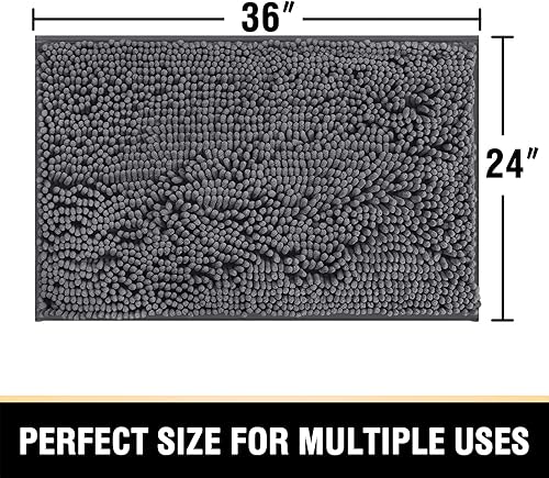 Miniatura 2 de Alfombras de baño Tapetes para baño antideslizante de chenilla de lujo alfombra de baño alfombra extra suave y absorbente Tapetes peludos lavables