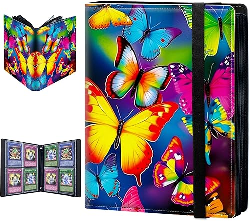 Carpeta para tarjetas intercambiables, 4 bolsillos para tarjetas intercambiables, 400 bolsillos de doble cara, funda para tarjetas de tamaño