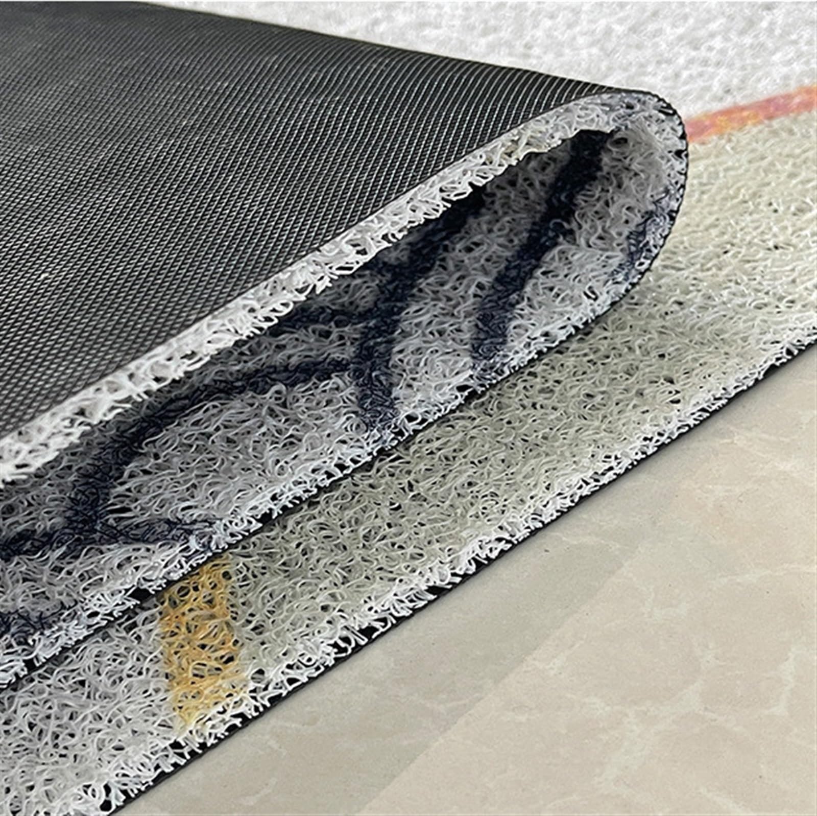 PUIOKA Das speziell geformte Teppichdrahtschlaufenmaterial ist waschbar und rutschfest, geeignet für Eingangstüren