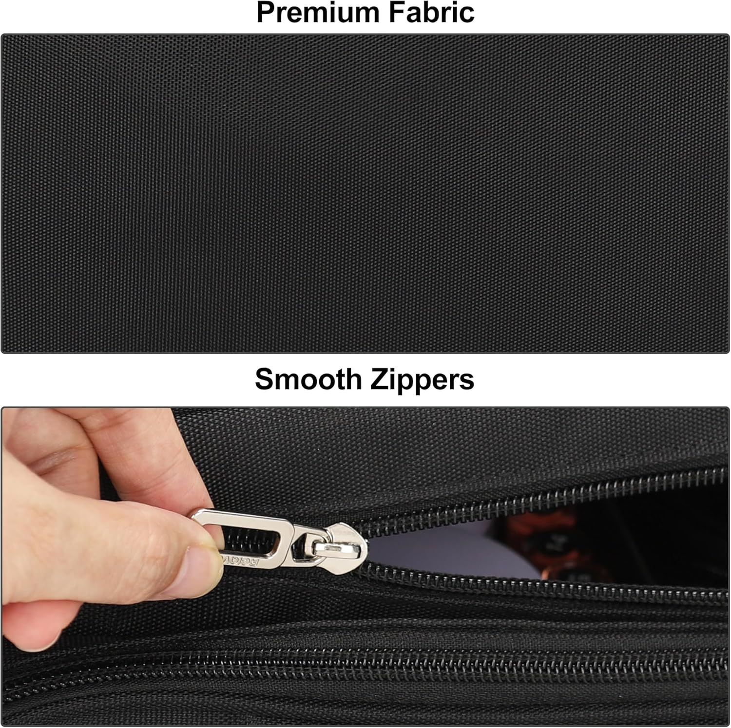 TANTO Large Makeup Bag, Makeup Artist Bag Professional Cosmetic Bags with 2 Pouches & Detachable Dividers Travel Makeup Train Case Portable Makeup Brush Bag Organizer Storage with Shoulder Strap - Image 8