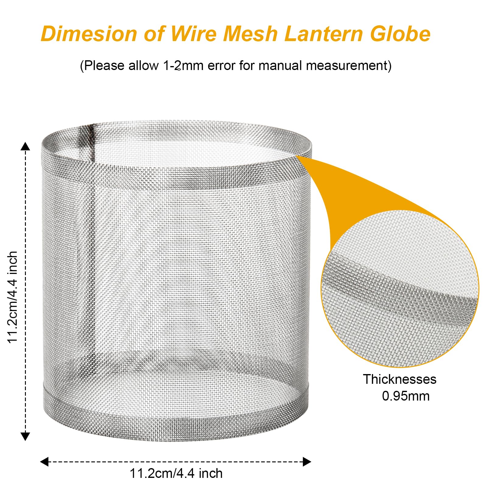 doufuhua Wire Mesh Lantern Globe #170 (167-100) Replacement for Stansport Lantern Globe, Fit for Coleman Lantern Globe Model 288, 1 Pcs