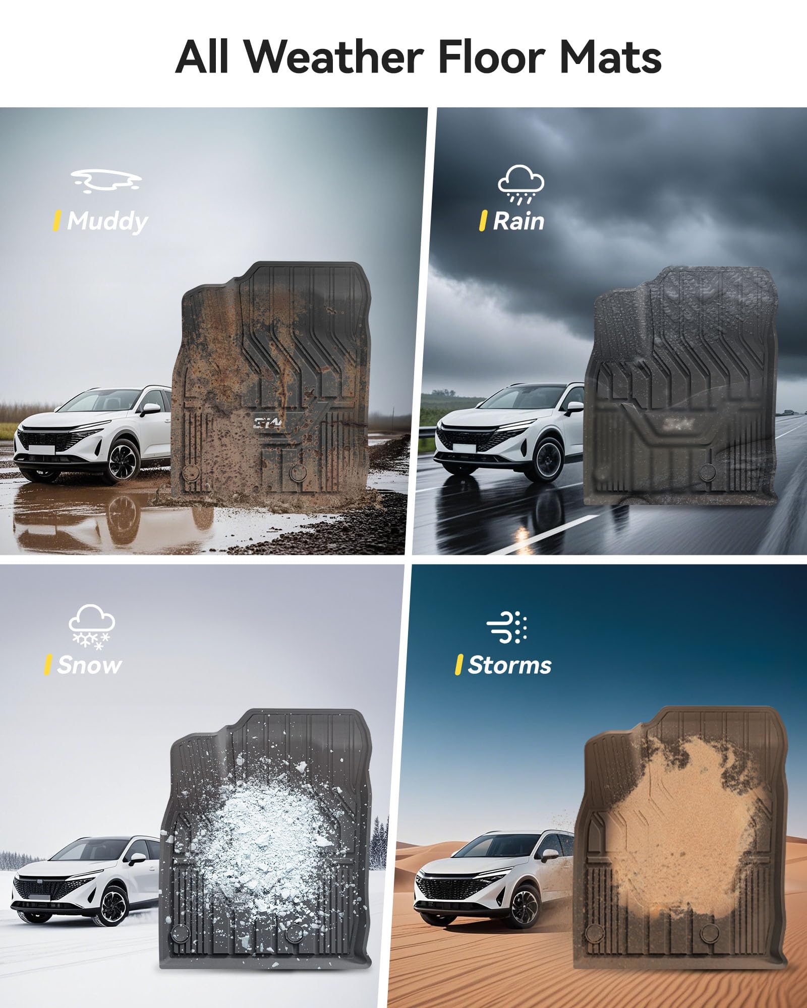 3W Dywaniki Samochodowe i Mata Bagażnika dla Nissan Qashqai J12 2021-2025, Przewidywany Psów Mata Bagażnika, Dywany z Thorex™ dla Wszystkich Warunków Pogodowych, Antypoślizgowe, Wodoodporne, Akcesoria