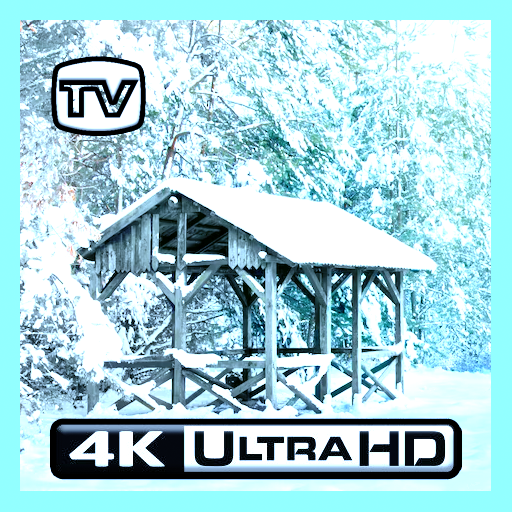 Gemütlicher Bildschirmschoner für Winterschneefall