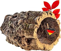 Vogelgaleria® Great cork tube made of pure cork bark, 20 cm long, 15 cm high, also ideal as cork terrarium decoration