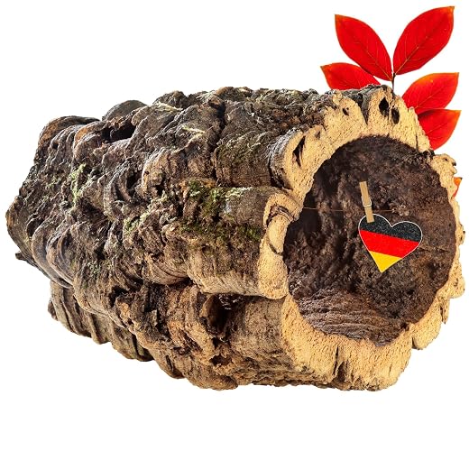 Tolle Korkröhre aus reiner Korkrinde, 20cm lang, 15cm hoch, ideal auch als Kork Terrarium Deko