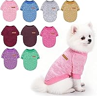 Vista 11 de Suéter clásico de punto para perro Idepet, abrigo de vellón suave, suéter para perro cálido y grueso, para invierno, prenda para perros y gatos