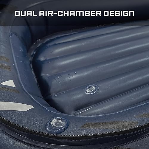 Miniatura 6 de Adventure-30 Kayak River Cooler con cuerda de remolque, aislamiento de PVC resistente, diseño inflable flotante, ideal para navegación y kayak (azul