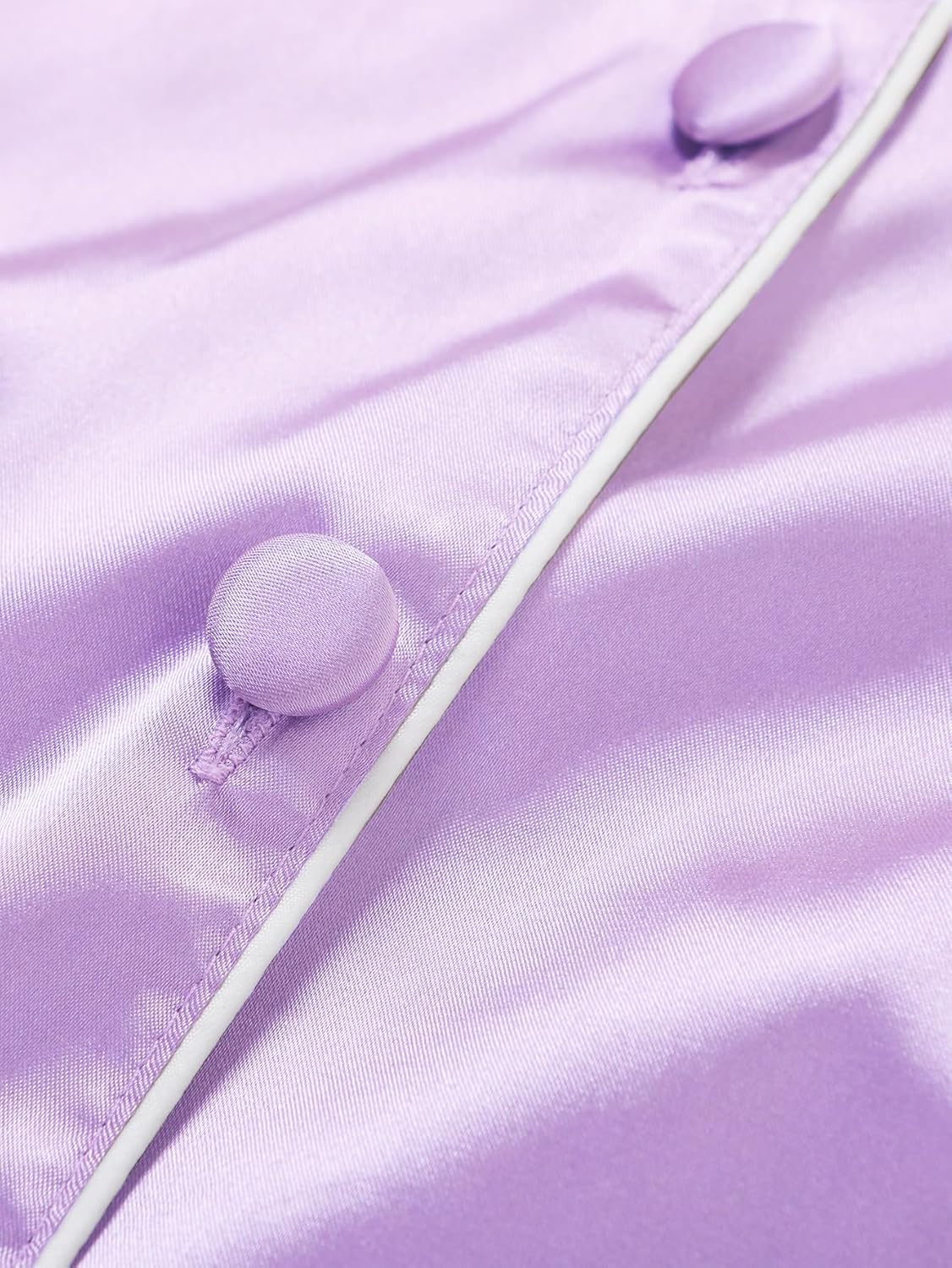 LYANER Women's Pajamas Set 7pcs Silk Satin Sleepwear Loungewear Cami Shirt Pj Set - Image 6