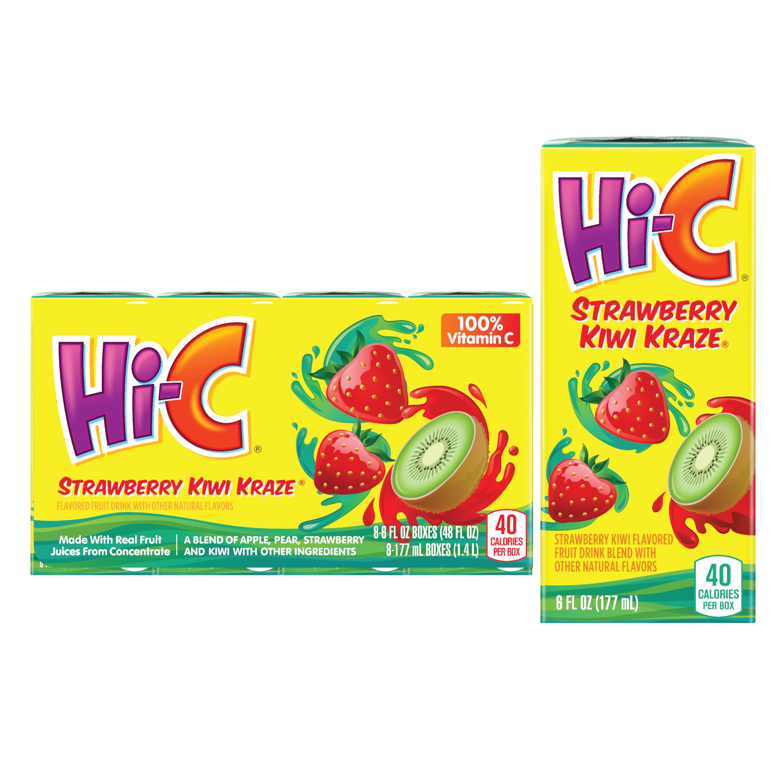 HI-C Strawberry Kiwi Kraze 6oz 8pk