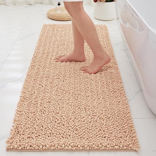 Miniatura 23 de Alfombras de baño antideslizantes, lavables, extra gruesas, suaves, absorbentes, de alta densidad, parte trasera antideslizante, de secado rápido