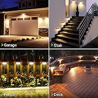 Vista 2 de CLAONER Luces solares para exteriores [126 LED], luces inalámbricas con sensor de movimiento, luces de seguridad impermeables IP65, 3 modos, ángulo