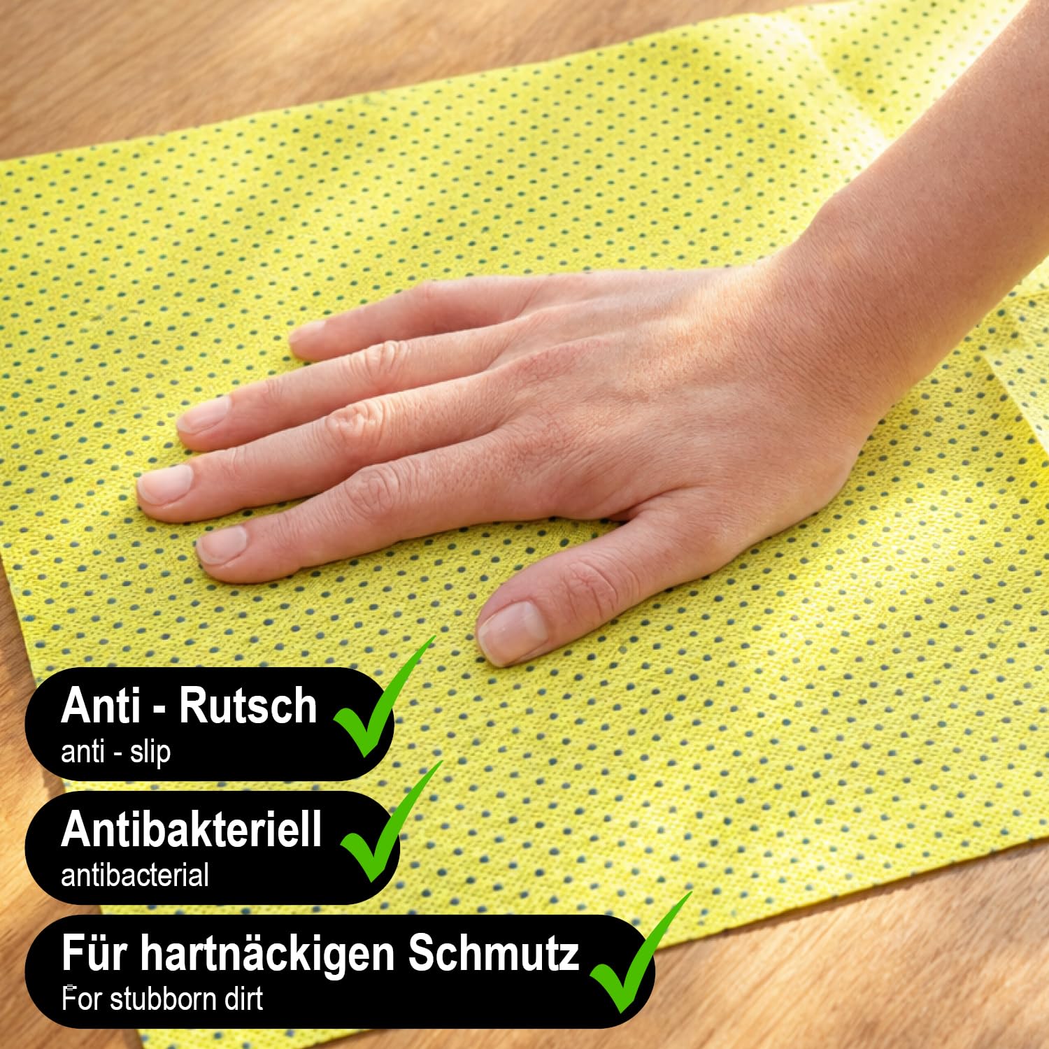 com-four® 864x Reinigungstücher mit Noppenstruktur, robuste Putztücher | wiederverwendbare - antibakterielle Wischtücher für Küche - Bad und Haushalt