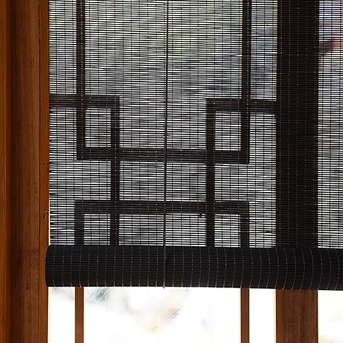 Miniatura 2 de Persianas de bambú para ventana (63.0 x 98.4 in), color negro