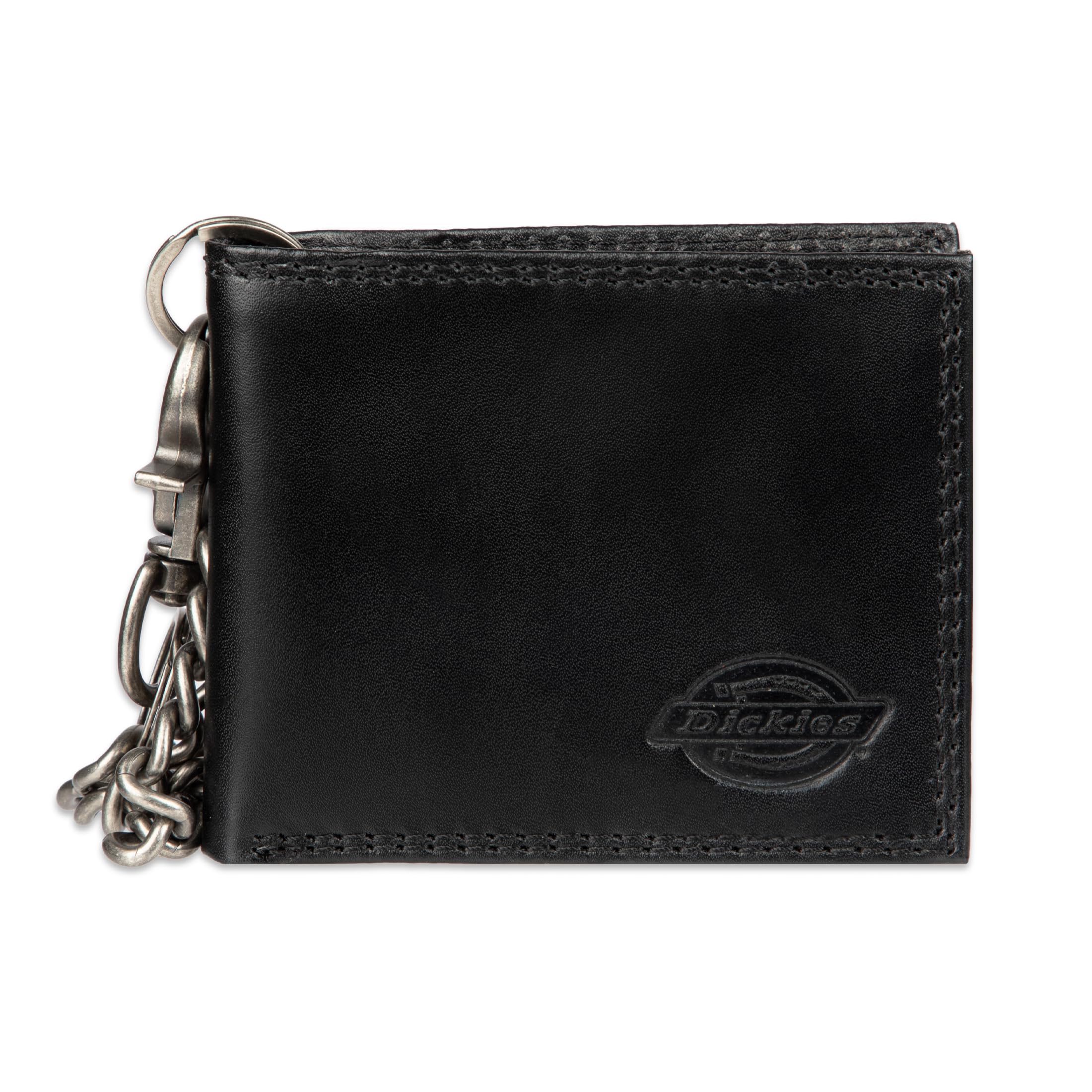 Dickies Men's RFID Everyday Leather Bifold Chain Wallet Black