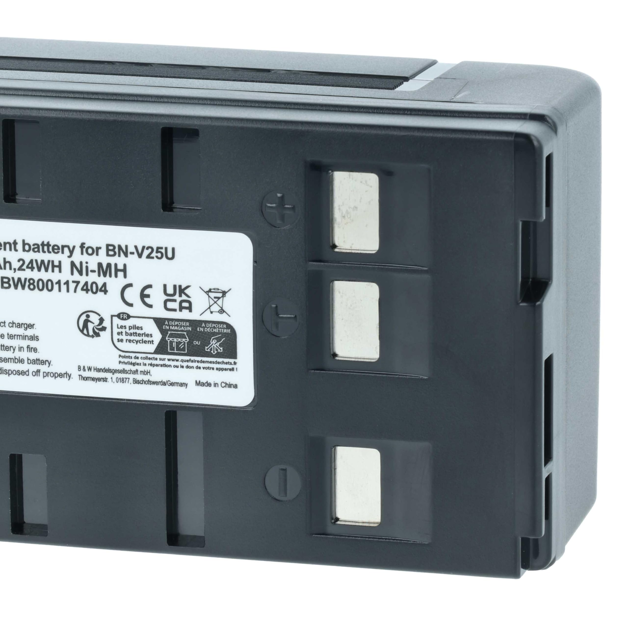 vhbw batteria compatibile con JVC GR-FX17, GR-FX16, GR-FXM16, GR-FXM15, GR-FXM65, GR-FXM40, GR-FXM41, GR-FXM404 fotocamera (4000mAh, 6V, NiMH)